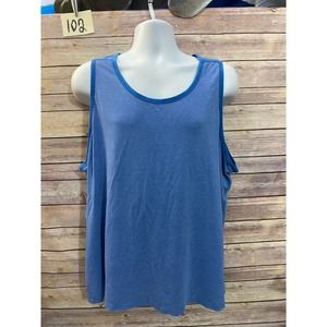 Lululemon Tank Top Mens Blue XL Extra Large Get Outside Get Sweaty Running Gym